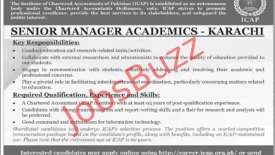 Senior Manager Educationist Latest Jobs in Karachi