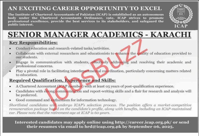 Senior Manager Educationist Latest Jobs in Karachi