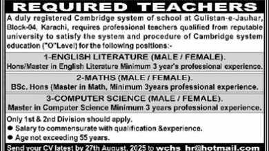 teaching jobs in karachi