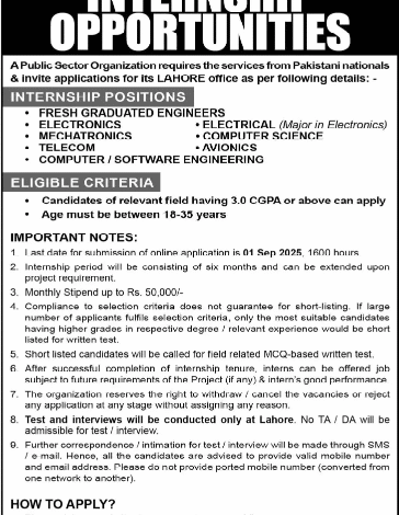 Internship Opportunities 2025