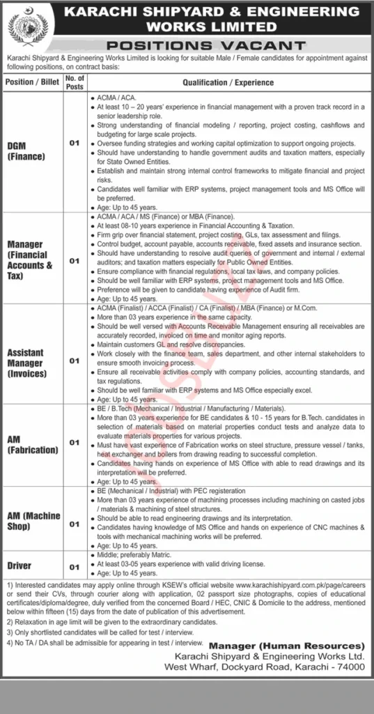 Karachi Shipyard & Engineering Works Limited (KSEW)